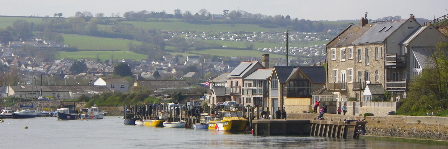 Harbourside properties at Seaton Harbour